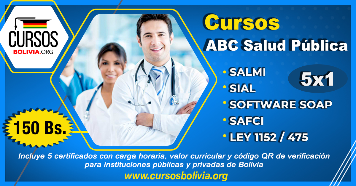 5 cursos Salud Pública SALMI - SIAL - SOAPS - SAFCI - LEY1152